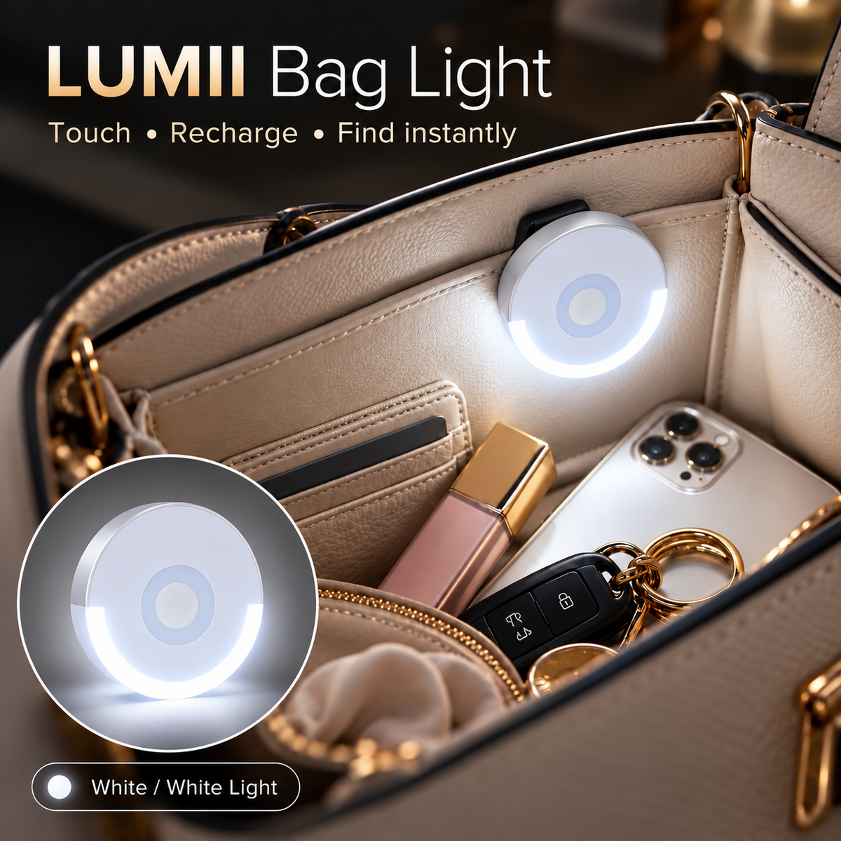 Lumii™ Rechargeable Bag Light